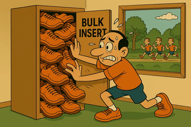 Jorge putting a bunch of sneakers into a closet all at once.